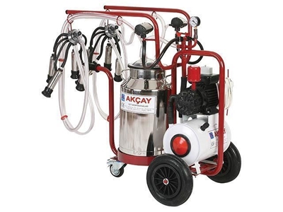 3 Tekerlekli Çiftli Arabalı, Kuru Motor Sistemli Süt Sağım Makinesi / Akçay Ak-Mk-2k/S-405 - 0