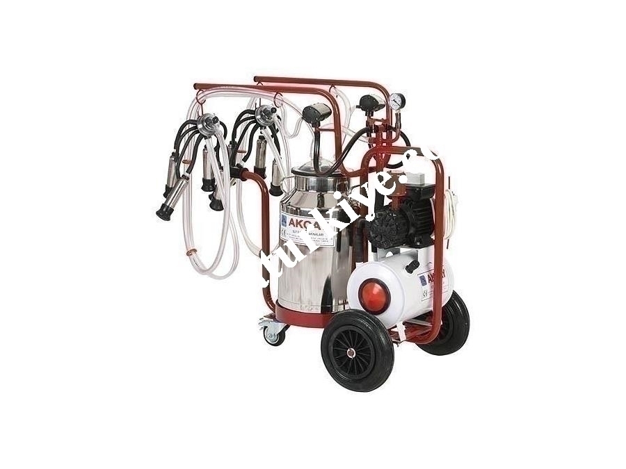 3 Tekerlekli Çiftli Arabalı, Kuru Motor Sistemli Süt Sağım Makinesi / Akçay Ak-Mk-2k/S-405