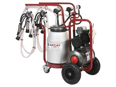 Çiftli Arabalı, 3 Tekerlekli, Kuru Motor Sistemli Süt Sağım Makinesi / Akçay Ak-Mk-2k/S-400 - 0