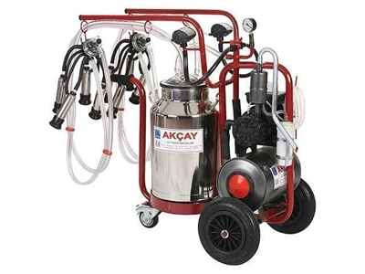 Çiftli Arabalı, 3 Tekerlekli, Yağlı Motor Sistemli Süt Sağım Makinesi / Akçay Ak-Mk-2y/S-413 - 0
