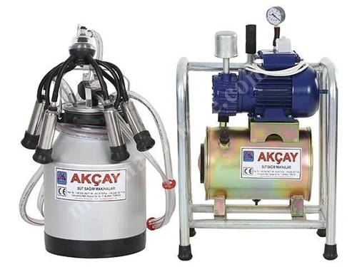 Kuru Motor Sistemli Süt Sağım Makinesi Tekli Sabit Sistem / Akçay Ak-Mk-1k/Ss-503