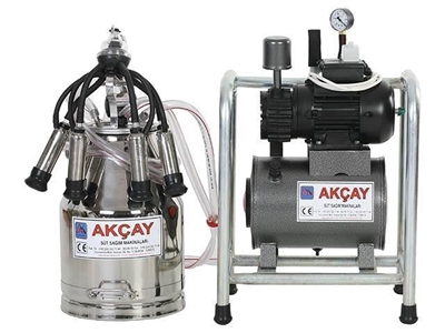 Tekli Kuru Motorlu Sabit Sistem Süt Sağım Makinesi / Akçay Ak-Mk-1k/Ss-507 - 0