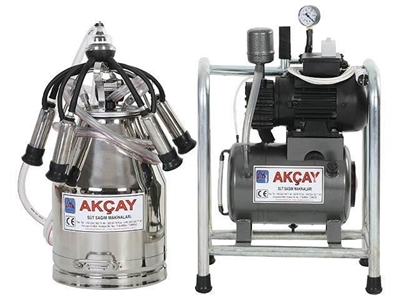 Tekli Turbo Motorlu Süt Sağım Makinesi Sabit Sistemli / Akçay Ak-Mk-1t/Ss-700 - 0