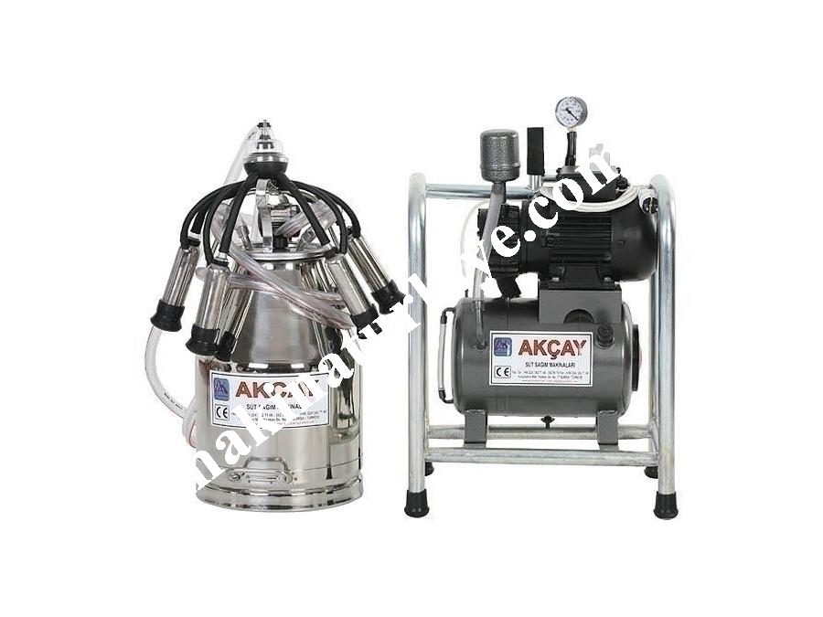 Tekli Turbo Motorlu Süt Sağım Makinesi Sabit Sistemli / Akçay Ak-Mk-1t/Ss-700