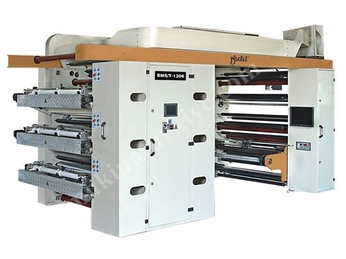 Dr Bladeli 6 Renk Flekso Baskı Makinası ( 1200 Mm )