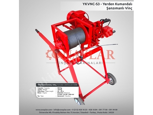 Yerden Kumandalı Şanzımanlı Vinç