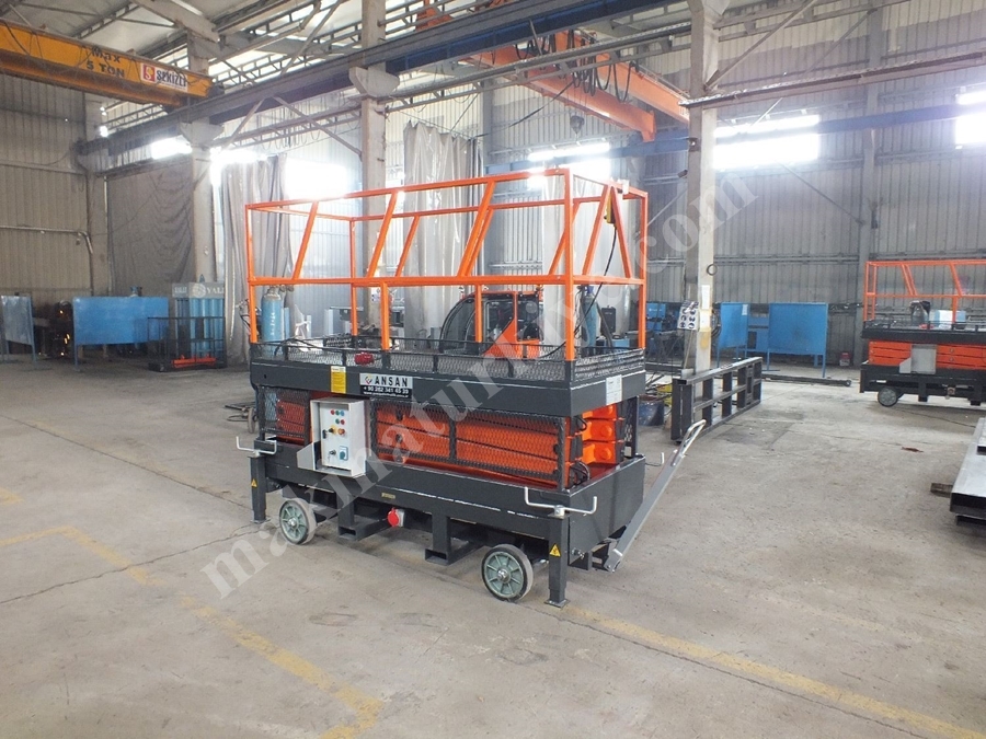Makaslı Personel Platformu 8 metre Çekilebilir 350 kg Sepet Kapasiteli - Ansan ÇP8
