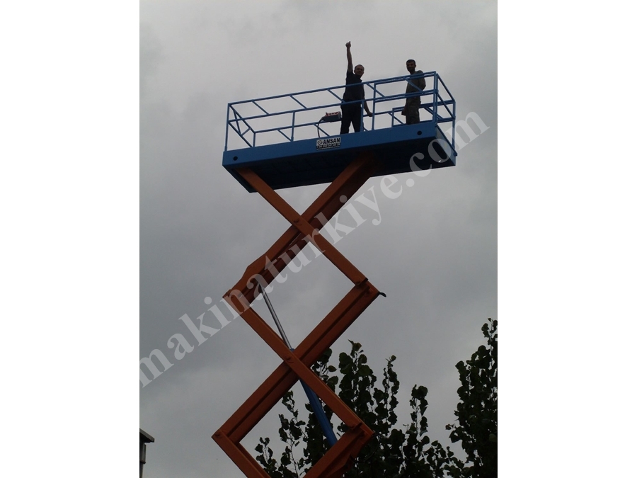 Makaslı Personel Platformu 8 metre Çekilebilir 350 kg Sepet Kapasiteli - Ansan ÇP8