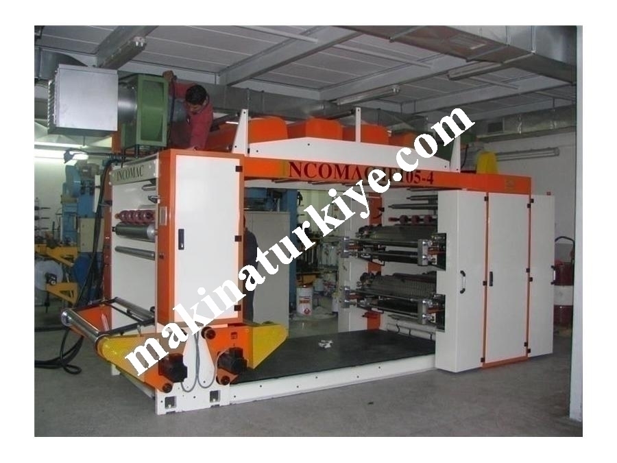 4 Renk Stack Sistem Flexo Baskı Makinası AC 4110