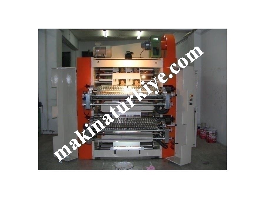 4 Renk Stack Sistem Flexo Baskı Makinası AC 4110