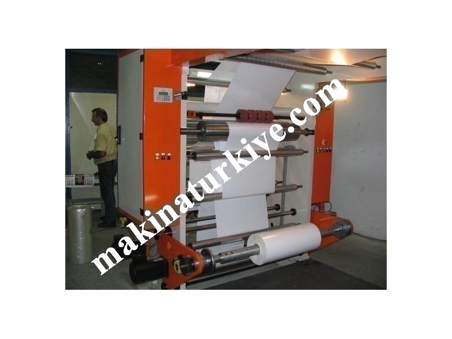 4 Renk Stack Sistem Flexo Baskı Makinası AC 4110