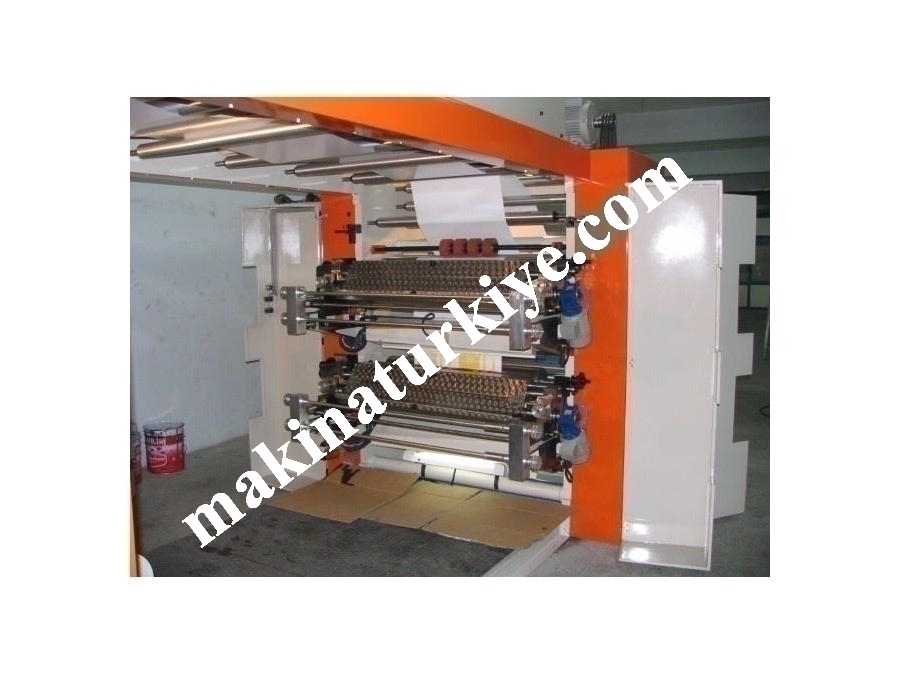 4 Renk Stack Sistem Flexo Baskı Makinası AC 4110