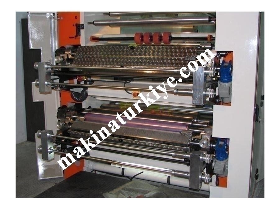 4 Renk Stack Sistem Flexo Baskı Makinası AC 4110