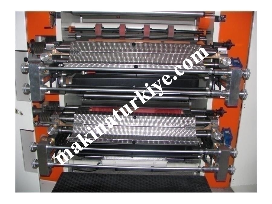 4 Renk Stack Sistem Flexo Baskı Makinası AC 4110