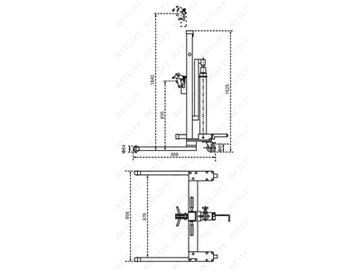 Palet Uyumlu Hidrolik Varil Taşıma Aracı 300 Kg / Netlift Nl Wa 30 B - 2