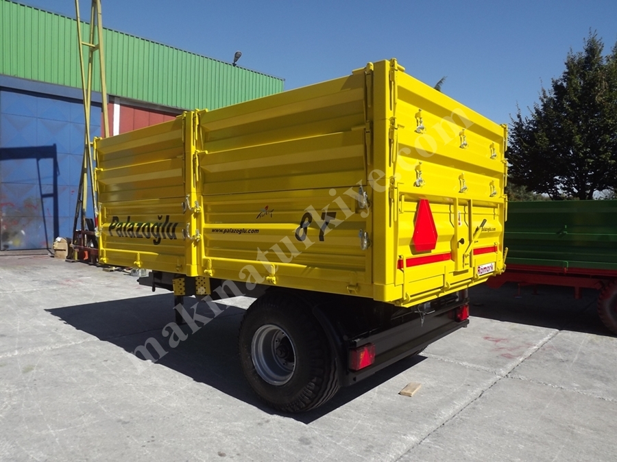 Tek Dingil Damperli Römork 8 Ton