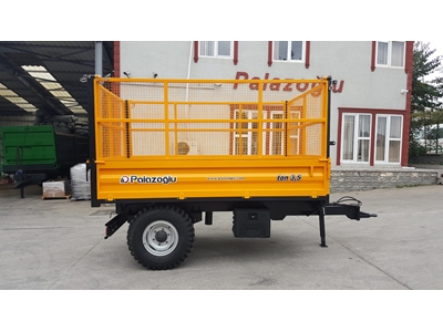 Tek Dingil Üç Yana Damperli Römork 3.5 Ton - Palazoğlu - 4