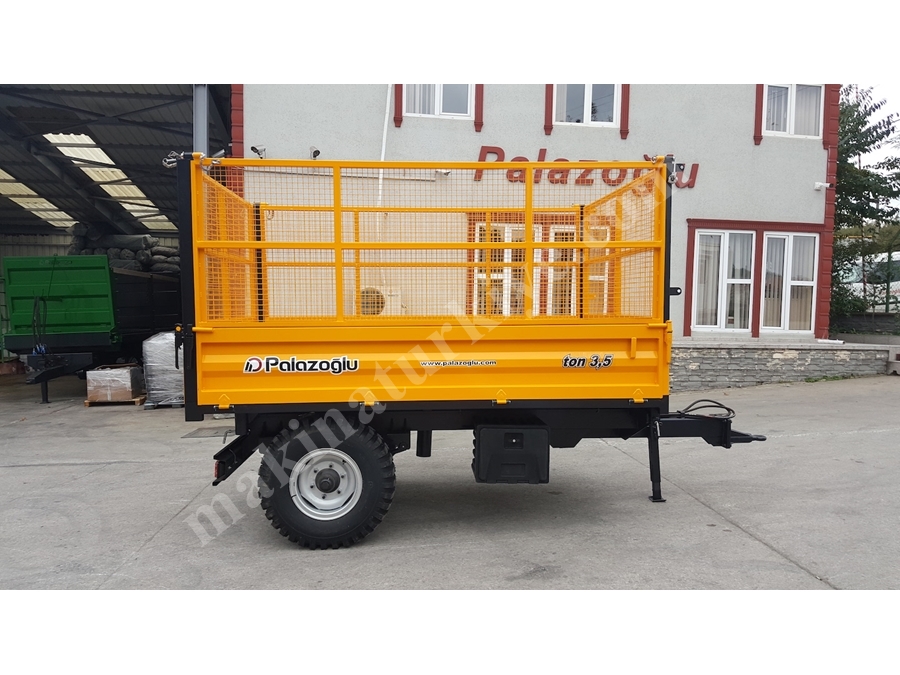 Tek Dingil Üç Yana Damperli Römork 3.5 Ton - Palazoğlu