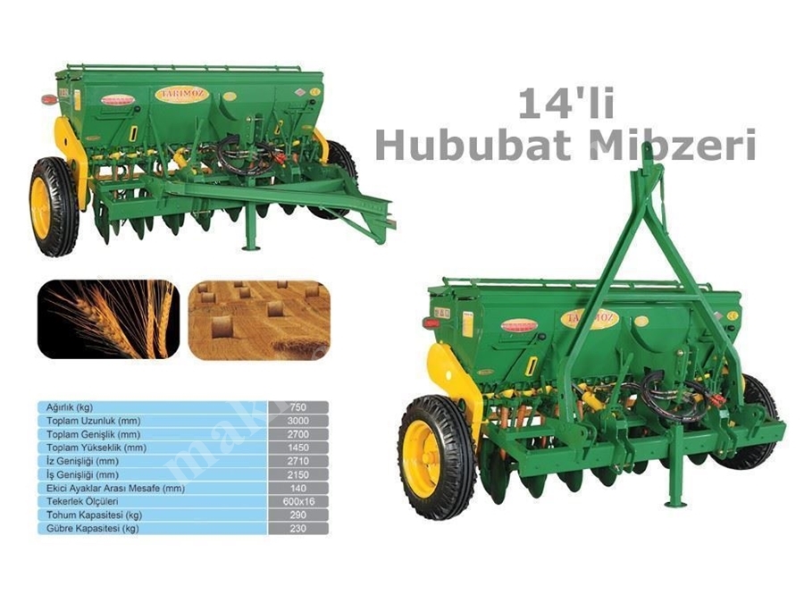 14 Li Hububat Mibzeri / Tarım Öz 14 Lü