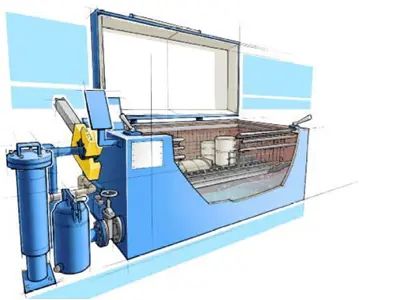 Machine de lavage et de traitement post-impression 2000x800x500 mm