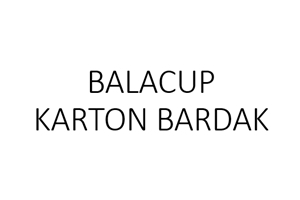 Balacup Karton Bardak