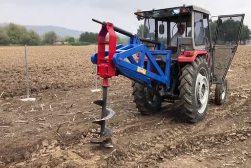 Heavy Duty Spring-Loaded Piston Earth Auger