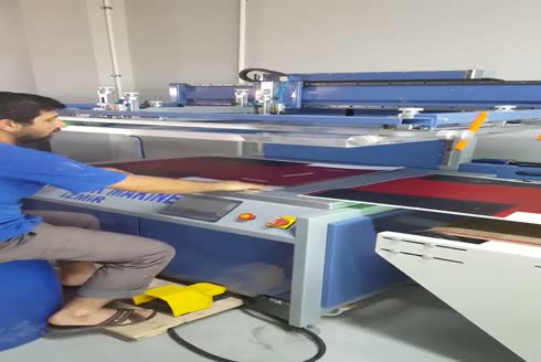 Serigraf Yan Baskı Makinası Yarı Otomatik
