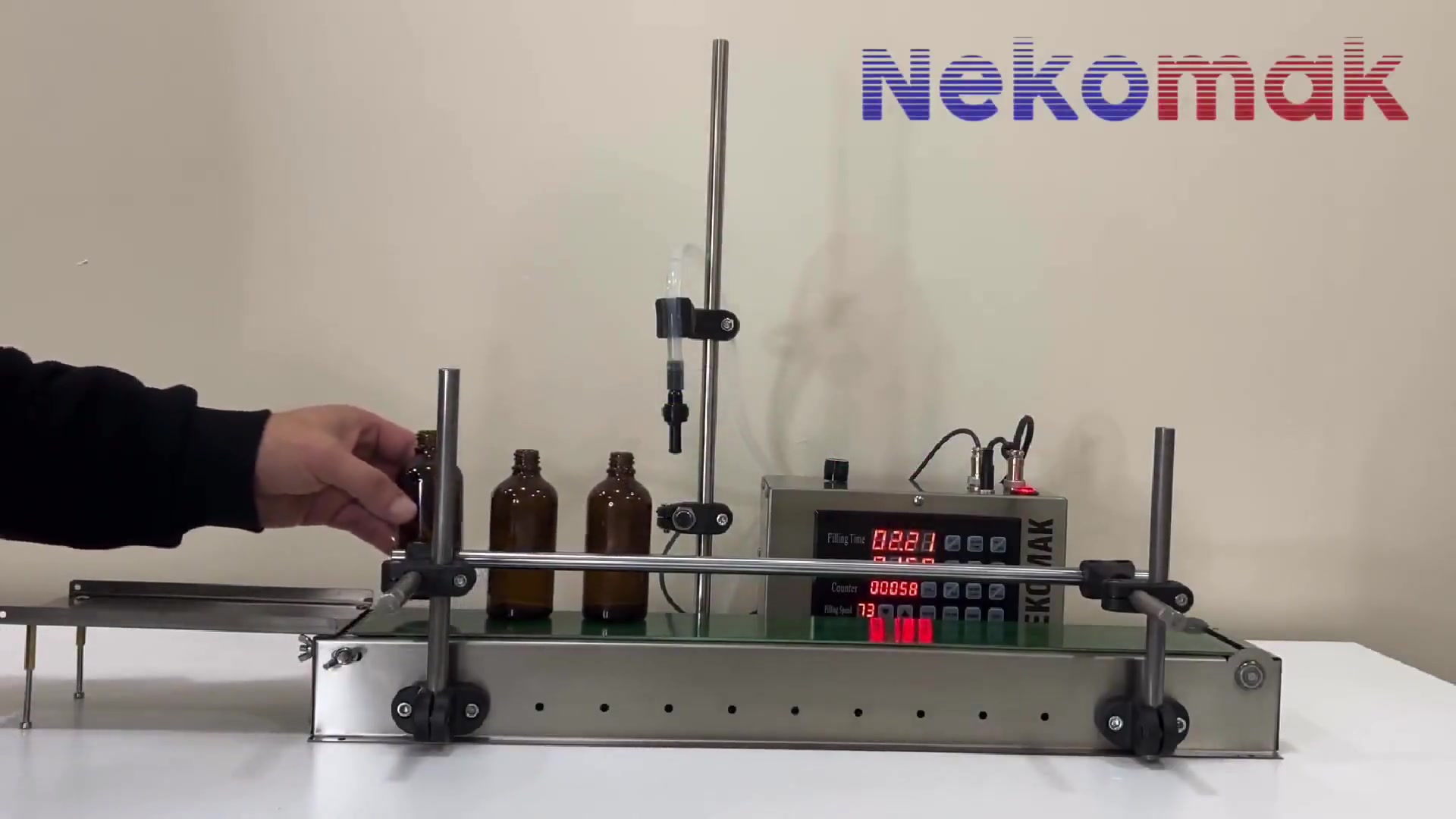 1000 Şişe/Saat Otomatik Dijital Sıvı Dolum Makinası