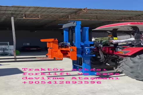 1500 Kg Kasa Devirme Ataşmanı Traktör Arkası Forklift