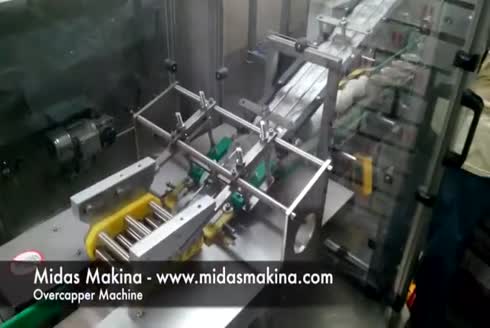 8000 Adet / Saat Overcapper Plastik Kapak Kapatma Makinası