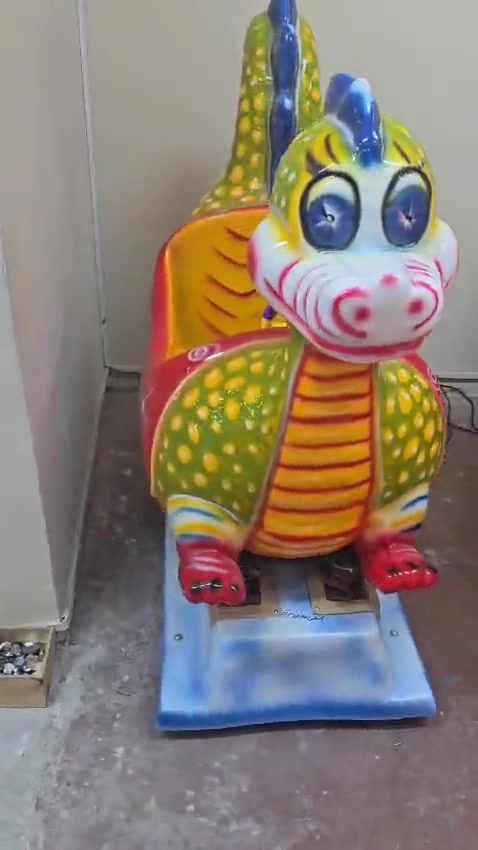 Jetonlu Oyuncak Sevimli Dinazor Kiddie Rider