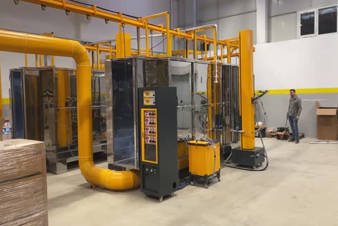 Siklonlu İkiz Tip Elektrostatik Toz Boya Kabini