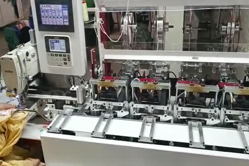 Tam Otomatik 6 Etiket Katlamalı Dikiş Ve Etiketleme Makinası