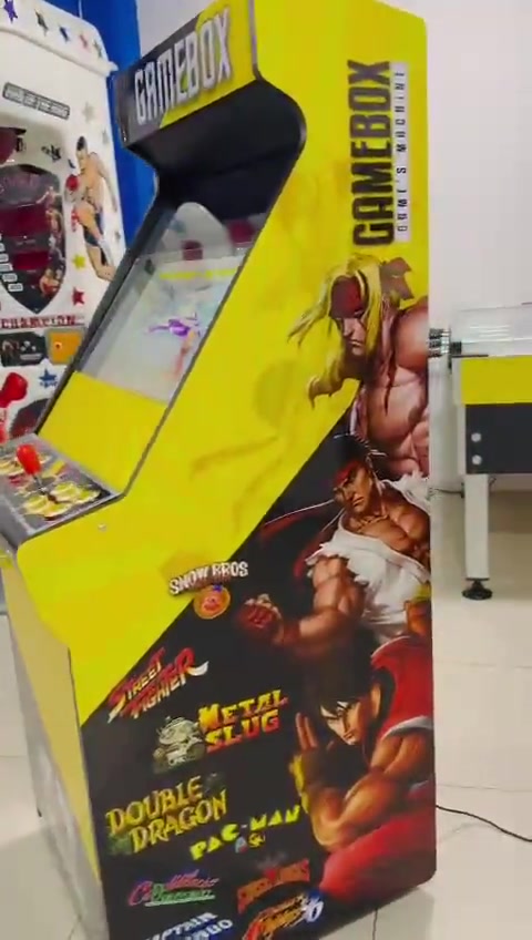Sarı Renk Çok Oyunlu 63 Ekran Arcade Nostalji Atari Makinası