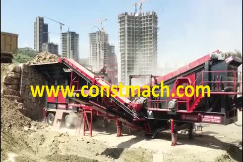 Max 300 Ton / Saat Kapasiteli Mobil Kireç Taşı Kırıcı