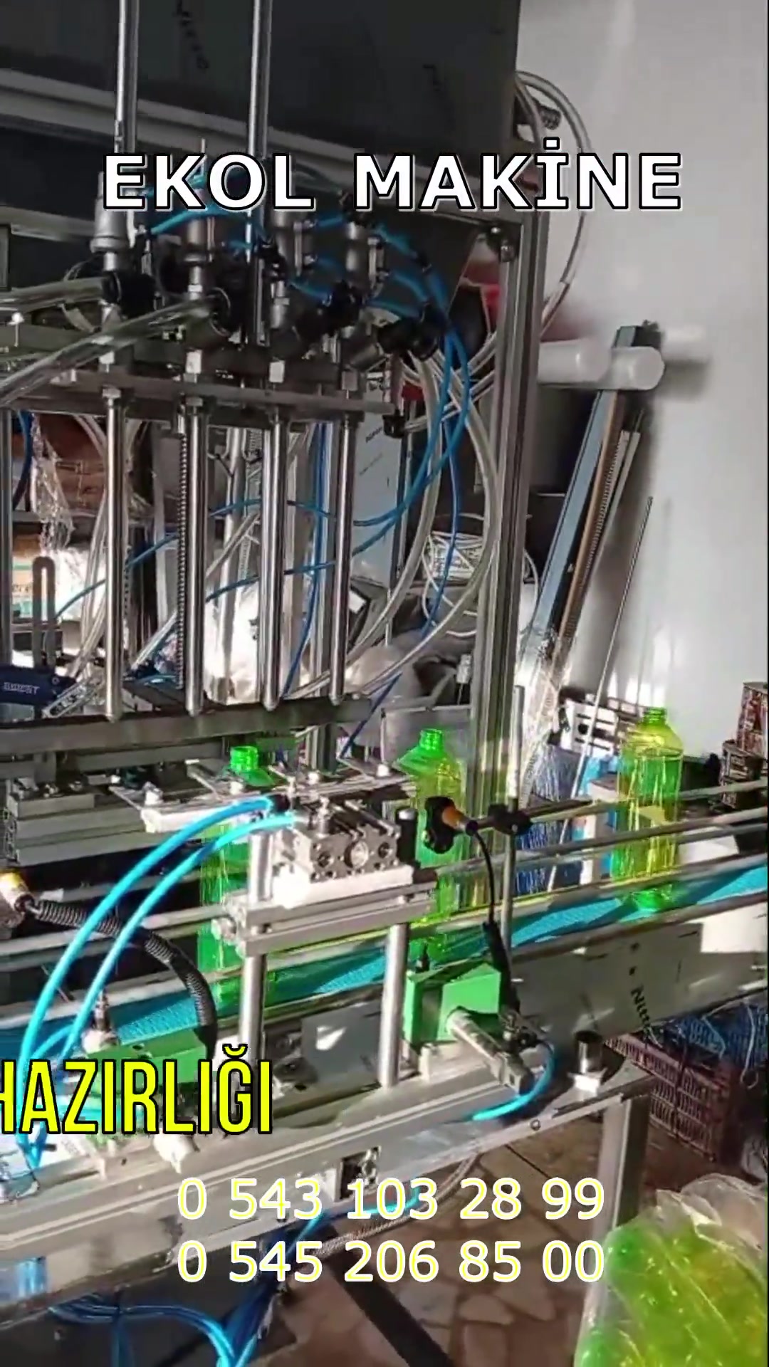 2 Nozullu Tam Otomatik Servo Etiketleme Dolum Ve Kapak Sıkma Makinası