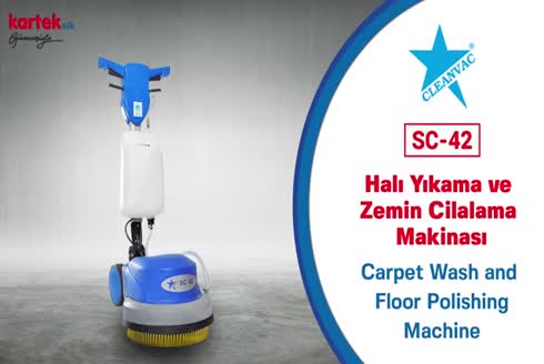 SC 42 Sanayi Tipi Halı Yıkama Ve Zemin Cilalama Makinası 
