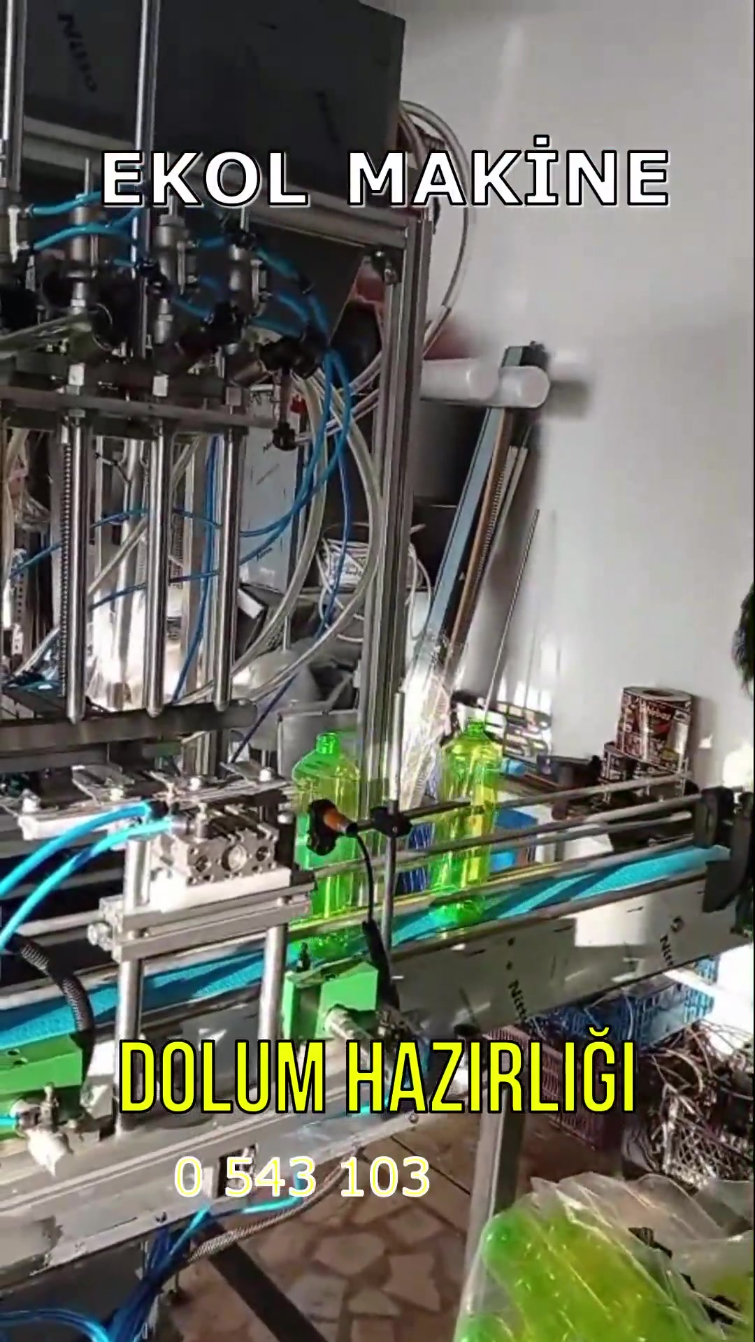 4 Nozullu Tam Otomatik Servo Etiketleme, Dolum Ve Kapak Sıkma Makinası