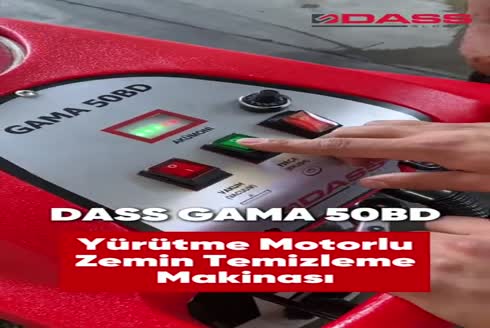 1750 m2 / Saat Yürüyüş Motorlu Akülü Zemin Temizleme Makinası Dass Gama 50BD