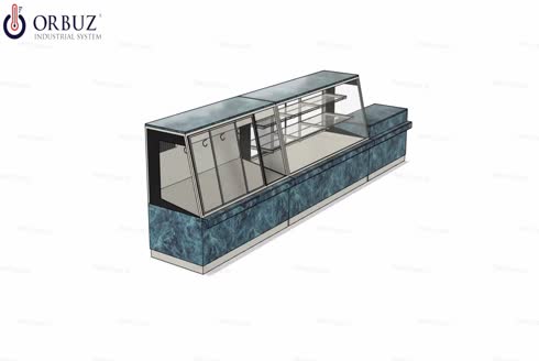 Single Phase Fish Display Cabinet With Cooling System