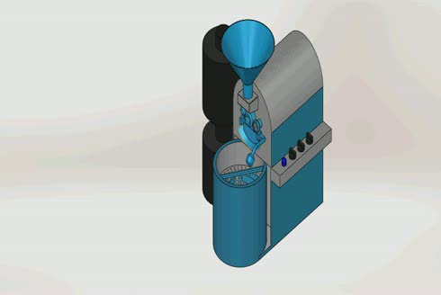 Dükkan Tipi Elektrikli Kahve Kavurma Makinası 25 kg / saat