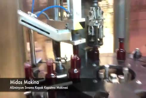 2500 Adet / Saat Alüminyum Şişe Kapak Sıvama Kapatma Makinası