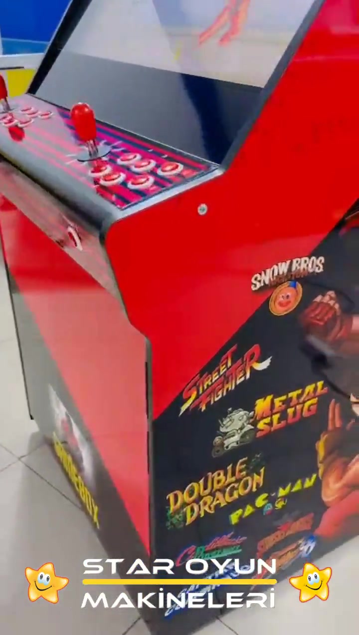Kırmızı Renk Çok Oyunlu 82 Ekran Atari Makinası