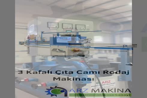 3 Kafalı Çıta Camı Rodaj Makinası