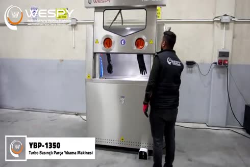 1350x600 mm Pnömatik Turbo Basınçlı Parça Yıkama Makinası