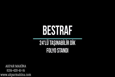 24'Lü Bestraf Taşınabilir Dik Folyo Standı