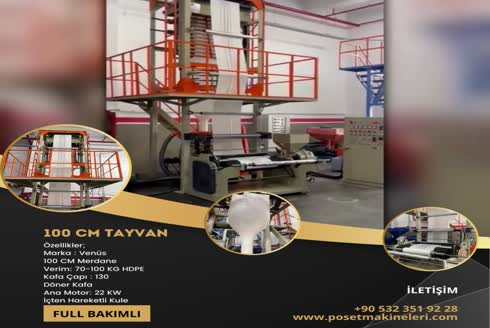 100 Cm Poşet Üretim Makinası