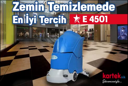 BYM4501 Yürütme Motorlu Akülü Zemin Yıkama Makinası  