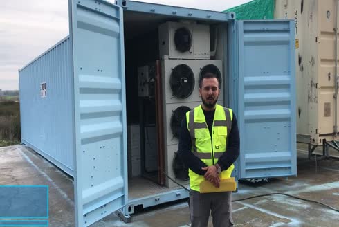 Max 5 Ton Mobile Block Ice Plant With Cold Room