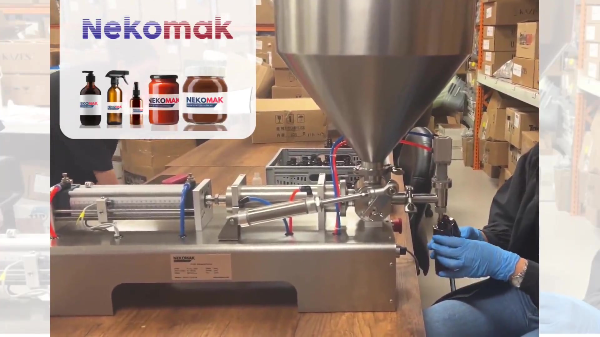 50–500 Ml Tek Nozullu Yüksek Viskoziteli Yarı Otomatik Sıvı Dolum Makinası